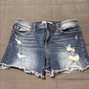 Eunina Blue Jean Shorts Distressed Cut-Off Style